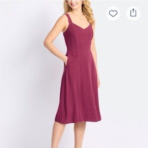 Market & Spruce Sleeveless Midi Dress in Berry Plum